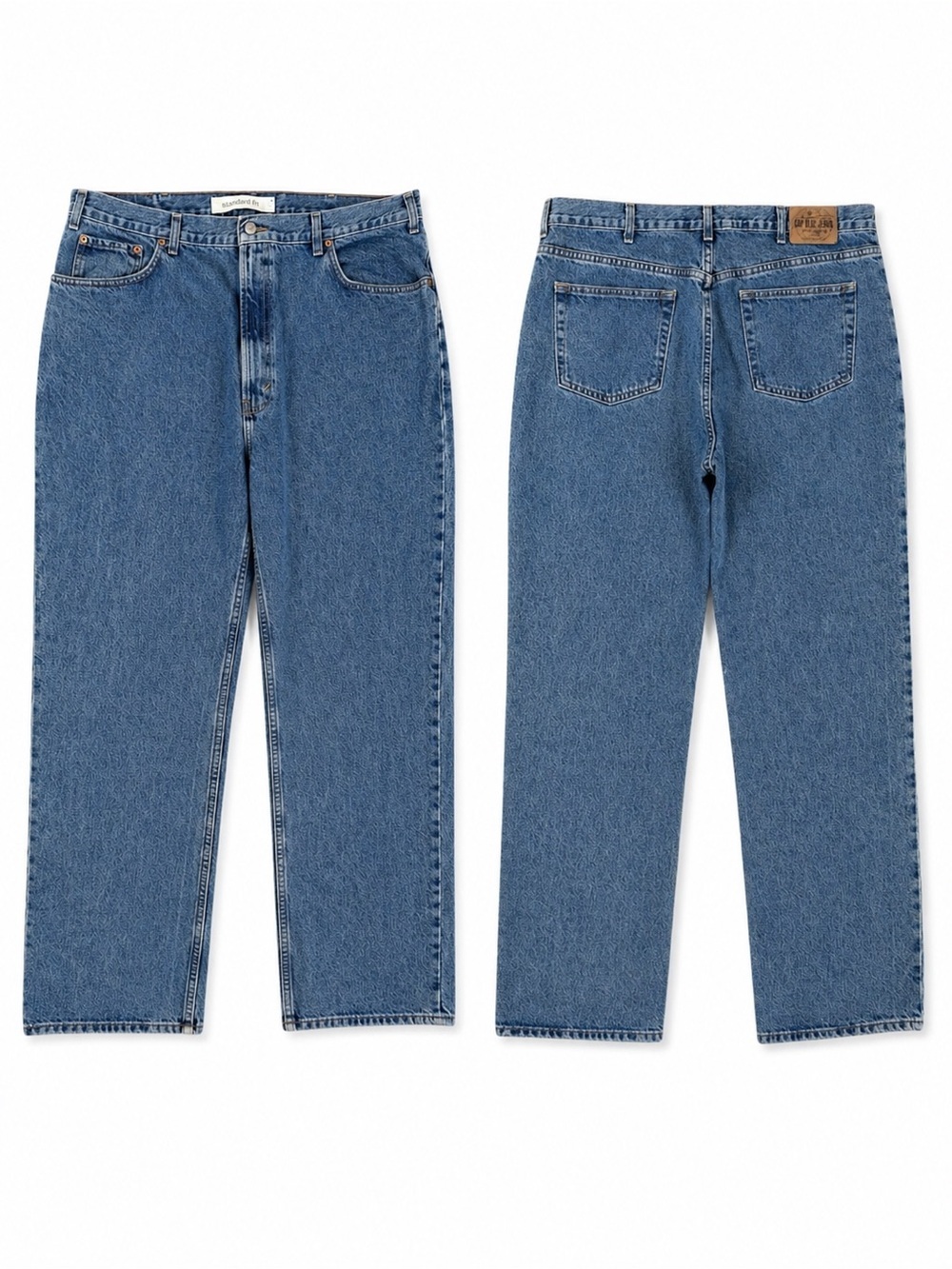 Vintage Y2K GAP Men’s Classic Blue Jeans Straight-Leg Jeans 42x32 in Medium Blue
